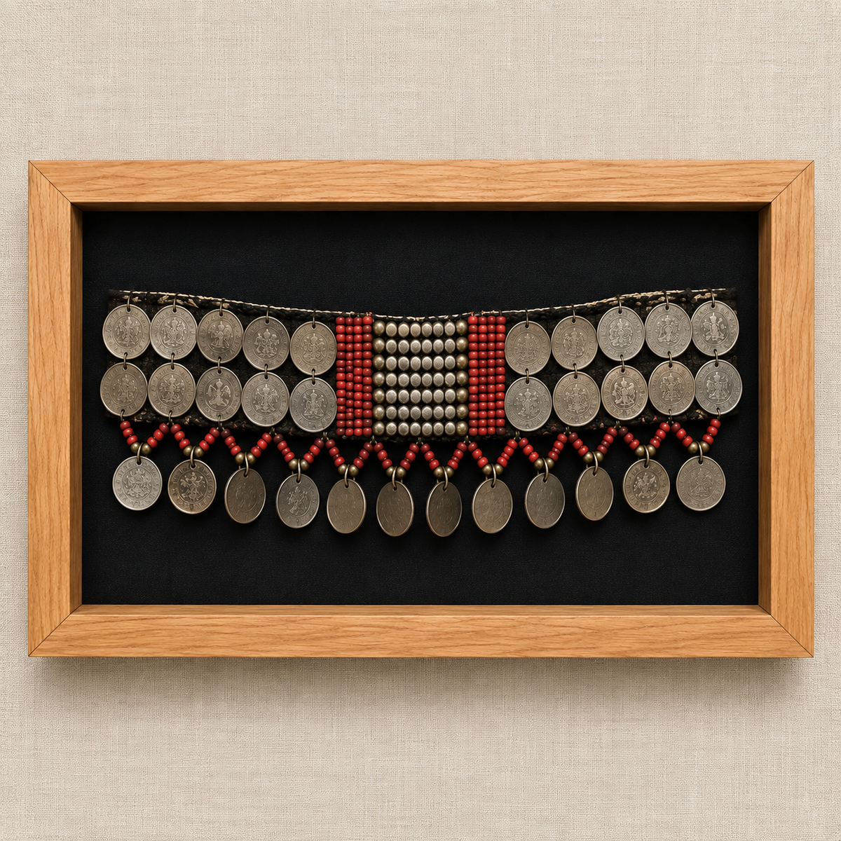 Réplica de Trarilonko con Monedas Enmarcada