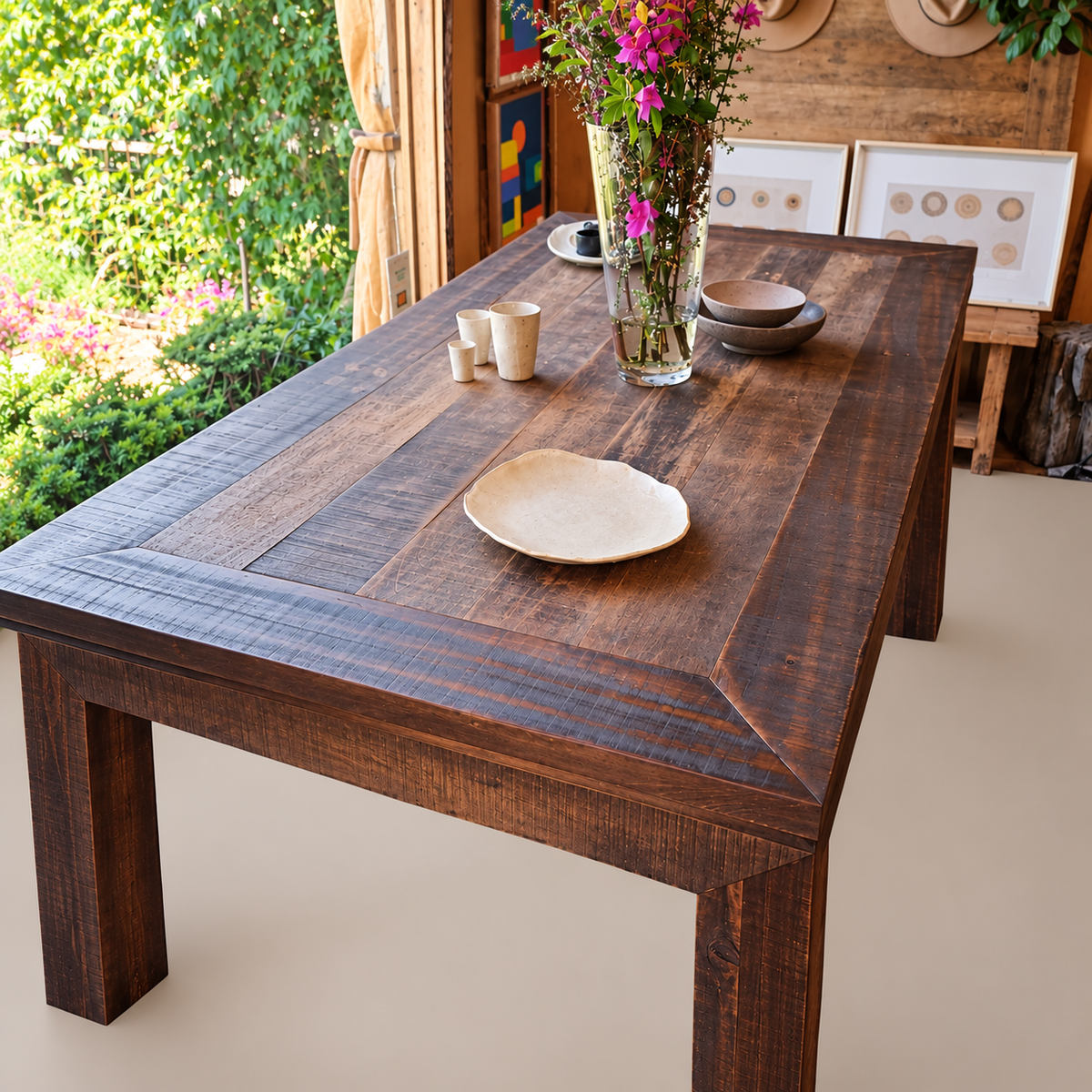 Mesa Comedor  Roble Pellín con tinte