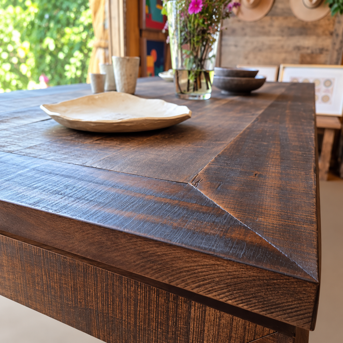 Mesa Comedor  Roble Pellín con tinte