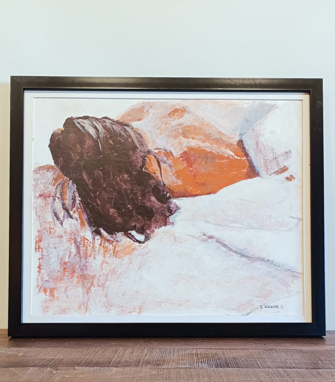Mujer Recostada (46 cm x 38 cm) - Eduardo Walker