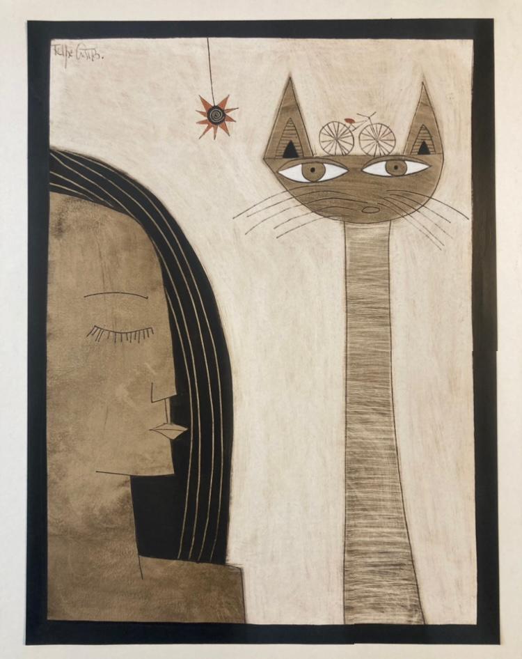 El misterio de la mujer que ama en silencio 3  (40 x 30 cm ) - Felipe Castro