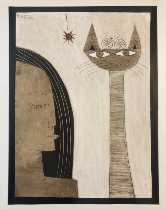 El misterio de la mujer que ama en silencio 3  (40 x 30 cm ) - Felipe Castro