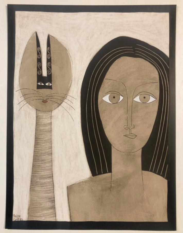 El misterio de la mujer que ama en silencio 2  (40 x 30 cm ) - Felipe Castro