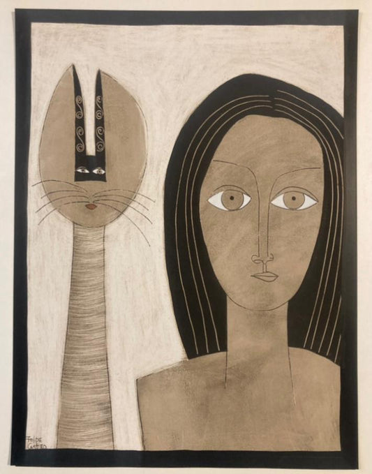 El misterio de la mujer que ama en silencio 2  (40 x 30 cm ) - Felipe Castro