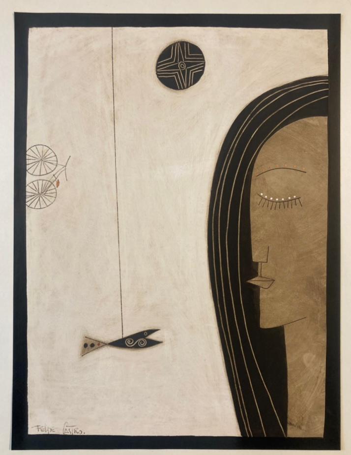 El misterio de la mujer que ama en silencio 1  (40 x 30 cm ) - Felipe Castro