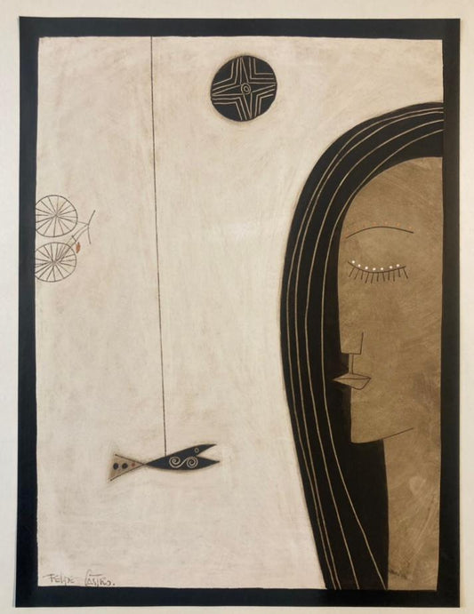 El misterio de la mujer que ama en silencio 1  (40 x 30 cm ) - Felipe Castro